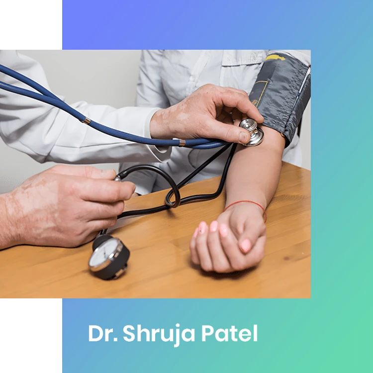 Blood pressure checkup in progress.